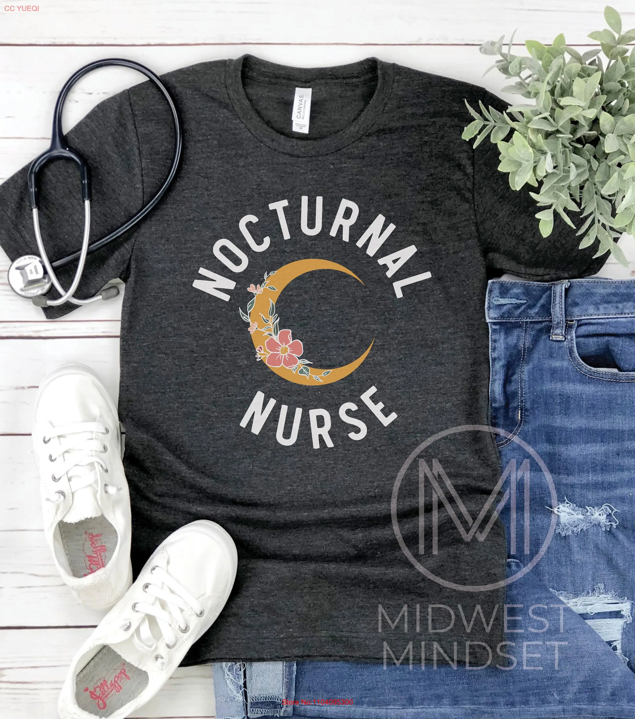 Nocturnal Nurse T Shirt Night Shift for Registered Funny ICU SweaT Boho Vintage long or short sleeves