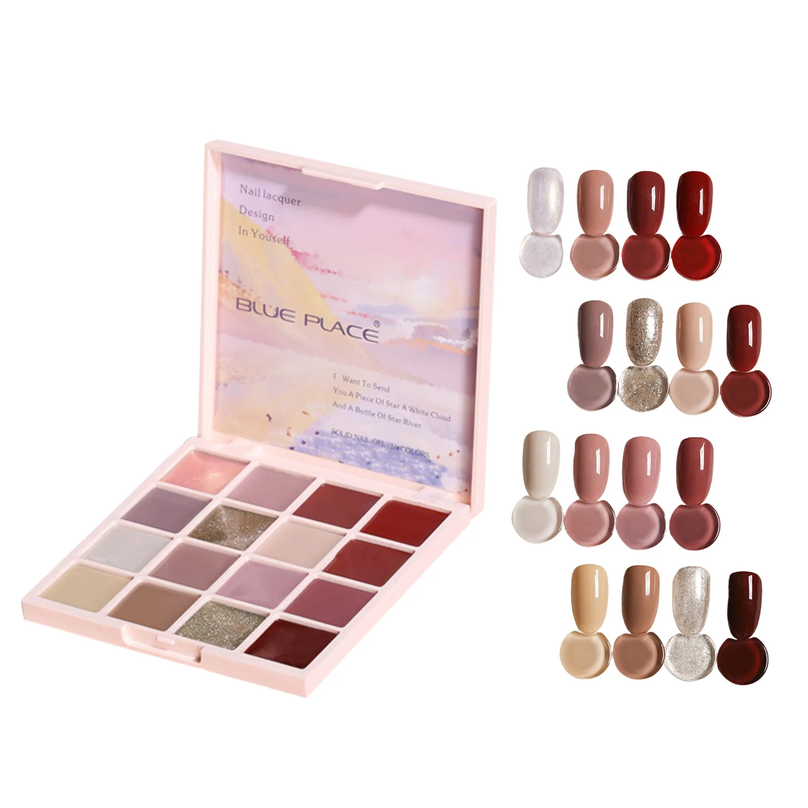 

16 Color Solid Canned Nail Polish Gel Nail Salon Gel Cream Mud Semi Permanent Varnishes Hybrid Nails Gel For Nail Art UV Led