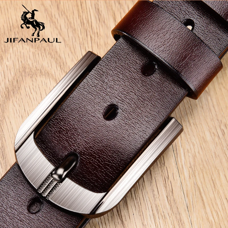 JIFANPAUL men belts high quality belt classic designer beltsretro pin buckle men leather fashion business formal belt for men