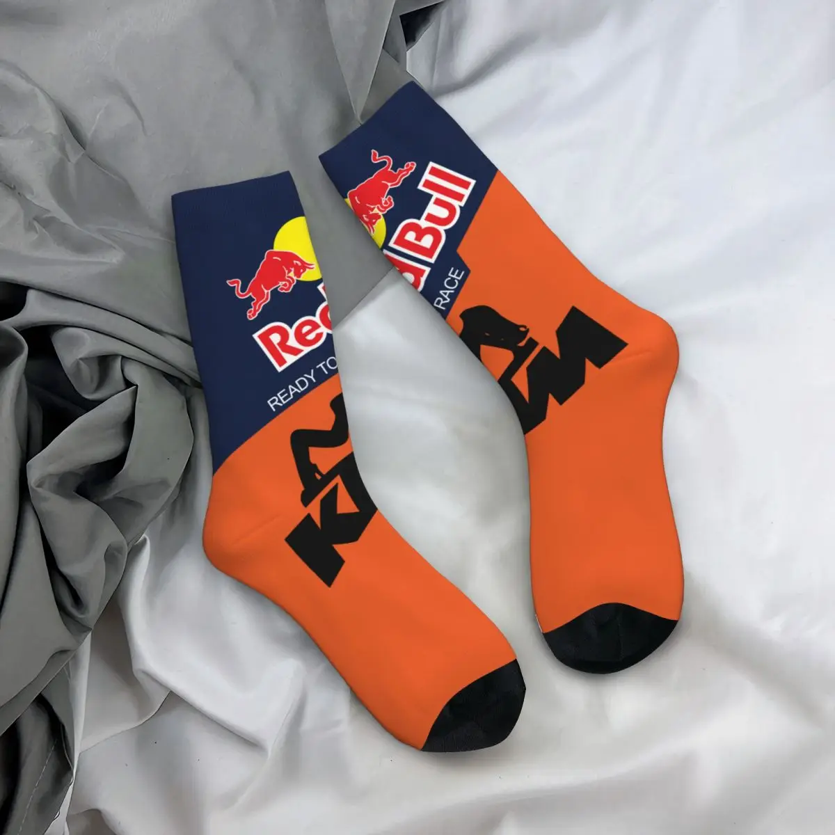 Extreme Sports Lover Accessories Motorcycle Red Double-Bull Racing Socks Gift For Motorbike Motor Rider Socks Outfits Stockings