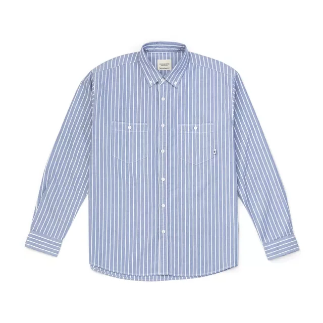 

Новинка Весна 2022, рубашки из ткани Оксфорд в Вертикальную Полоску, мужские повседневные свободные стильные рубашки из 100% хлопка, рабочая од...