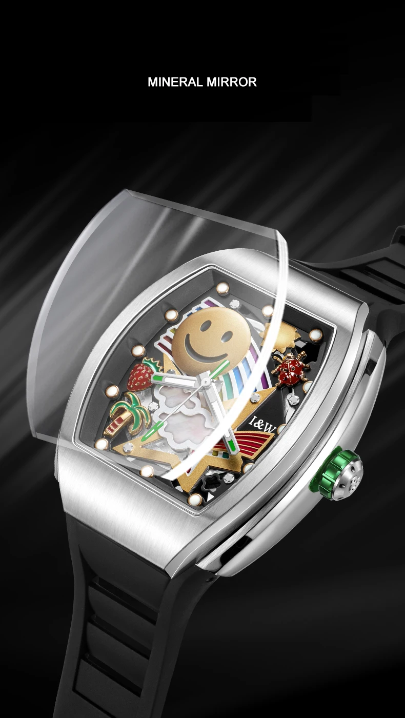 Мужские автоматические часы I &amp W 43 мм роскошные механические наручные