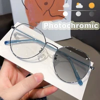 tr frame photochomic myopia glasses women men oversized ocean lens eyewear anti blue light uv400 shortsighted glasses 0 to 6 0