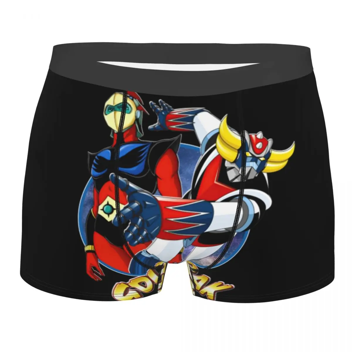

Retro Goldorak UFO Robot Grendizer Men's Underwear Anime Boxer Shorts Panties Sexy Mid Waist Underpants for Homme S-XXL