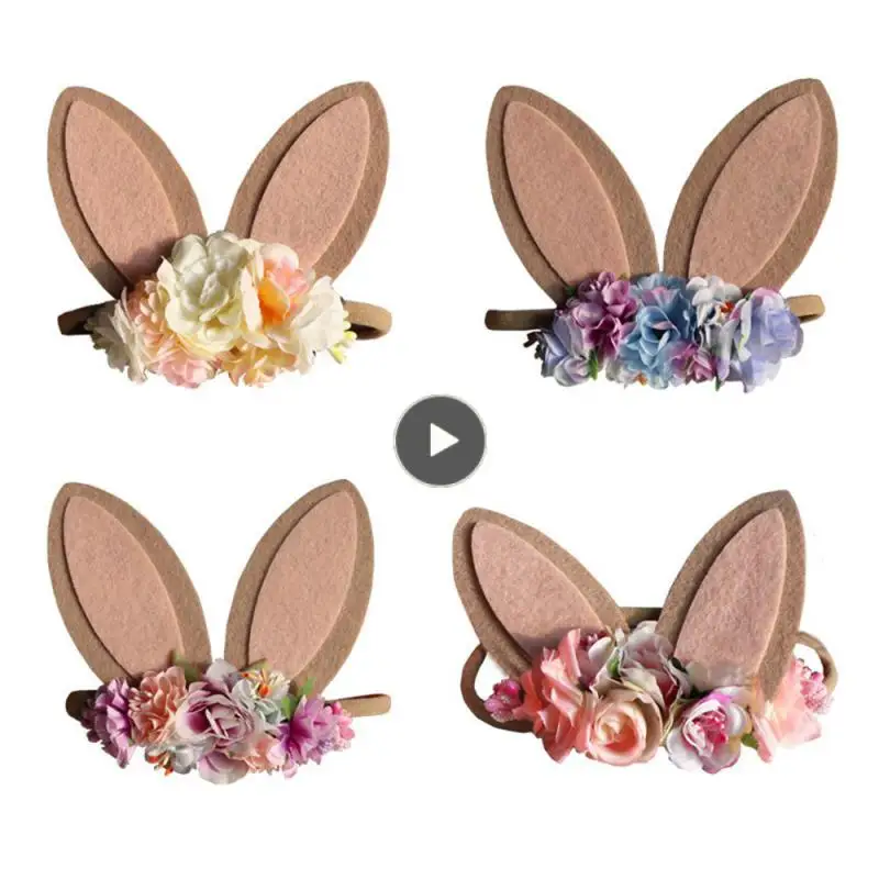 

Nylon Welcome Spring Happy Easter Day Decor Bunny Girl Rabbit Headband Gift Favor 2023 Ears Headband Easter Party Decoration