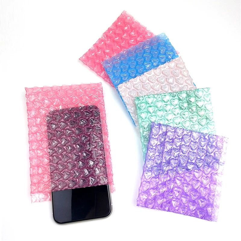 

Candy Colored Bubble Bags Love Bubble Packaging Bags Shockproof Cushioning Envelopes Foam Packa Gifts Jewelry Anti Extrusion Bag