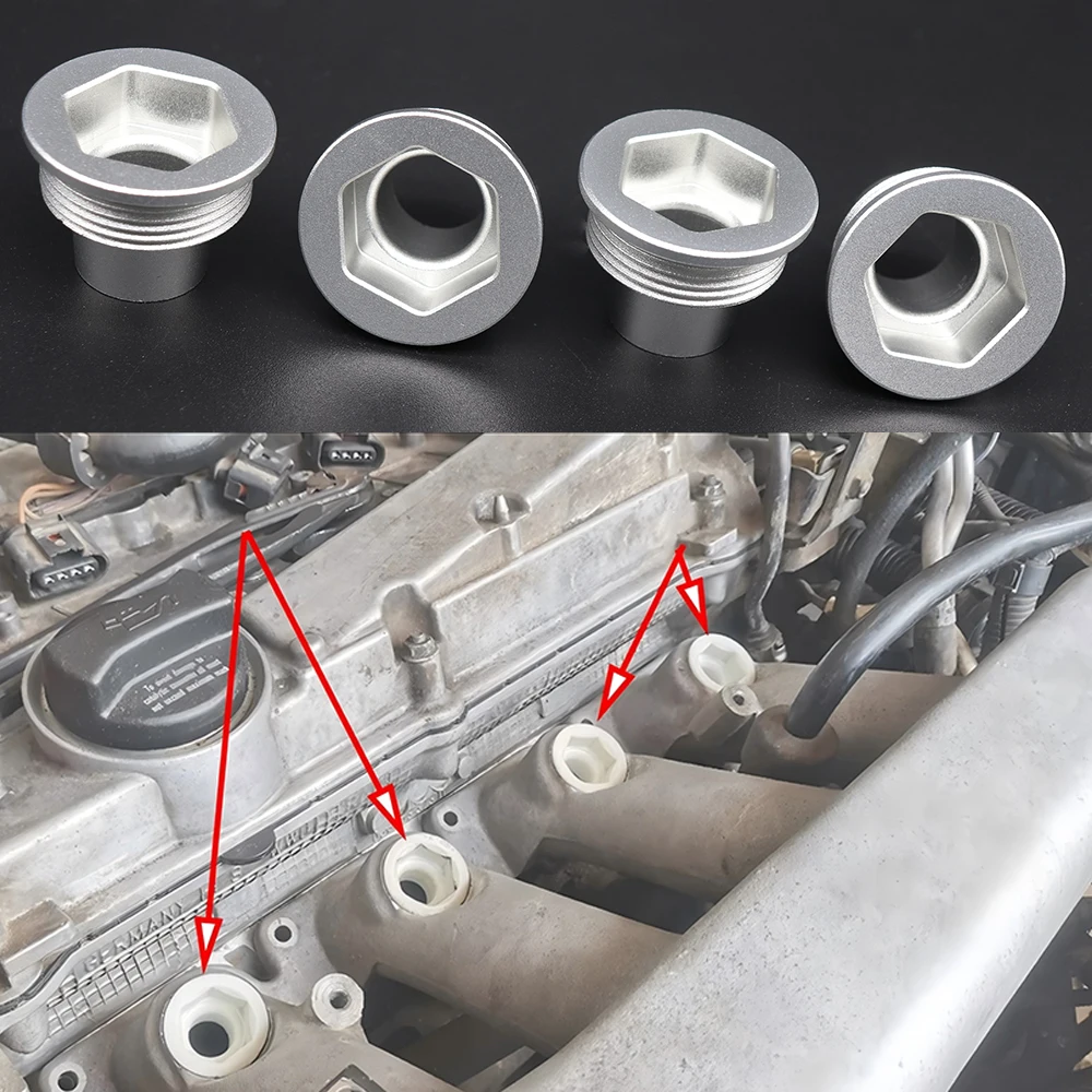 4 шт. набор вставок для топливной форсунки для VW Audi Skoda Seat, новое обновление, алюминиевое сиденье 06B 133555 H 06B 133555 Запасные части для автомобилей D