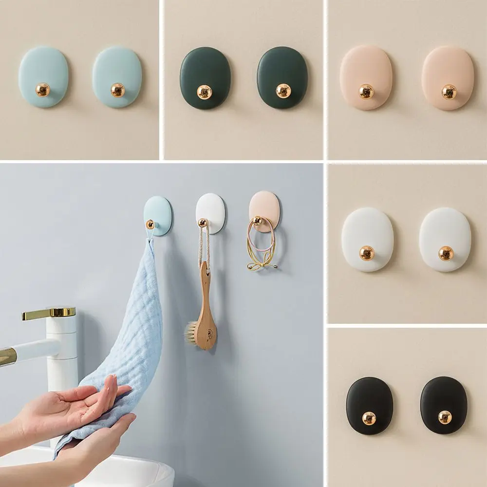 

2 шт./компл. вешалка для полотенец без следов самоклеящиеся настенные вешалки без отверстий крючки для халата пальто душа крючки для хранени...