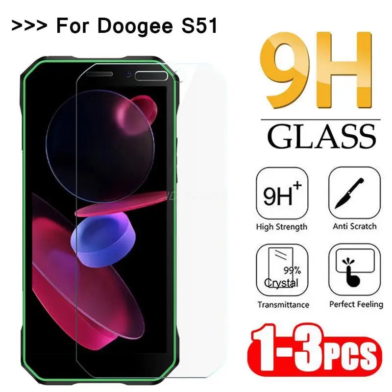 

3-1 шт. закаленное стекло Для Doogee S51 S 51 Pelicula 9H HD прозрачное Защитное стекло для Doogee S51 Pro 6,0 "Doogee Защитная пленка для смартфонов