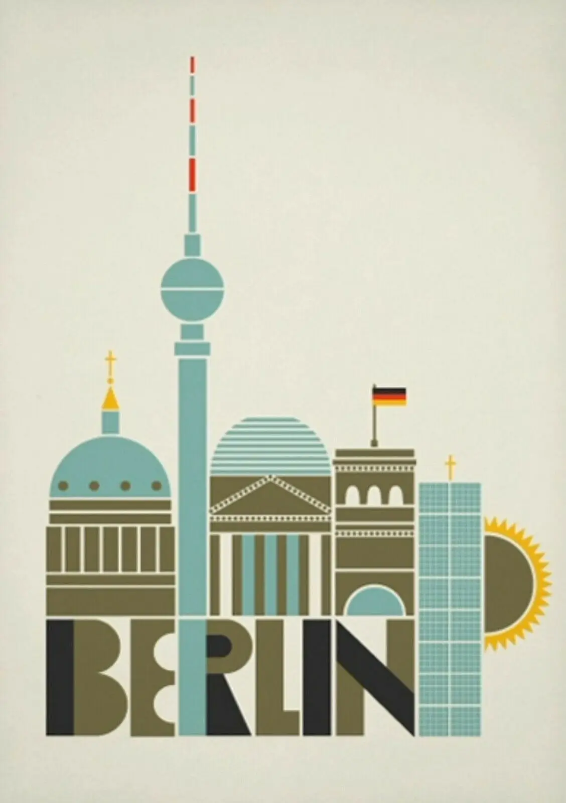 

Berlin Germany Travel Art Picture Print Silk Poster Home Wall Decor