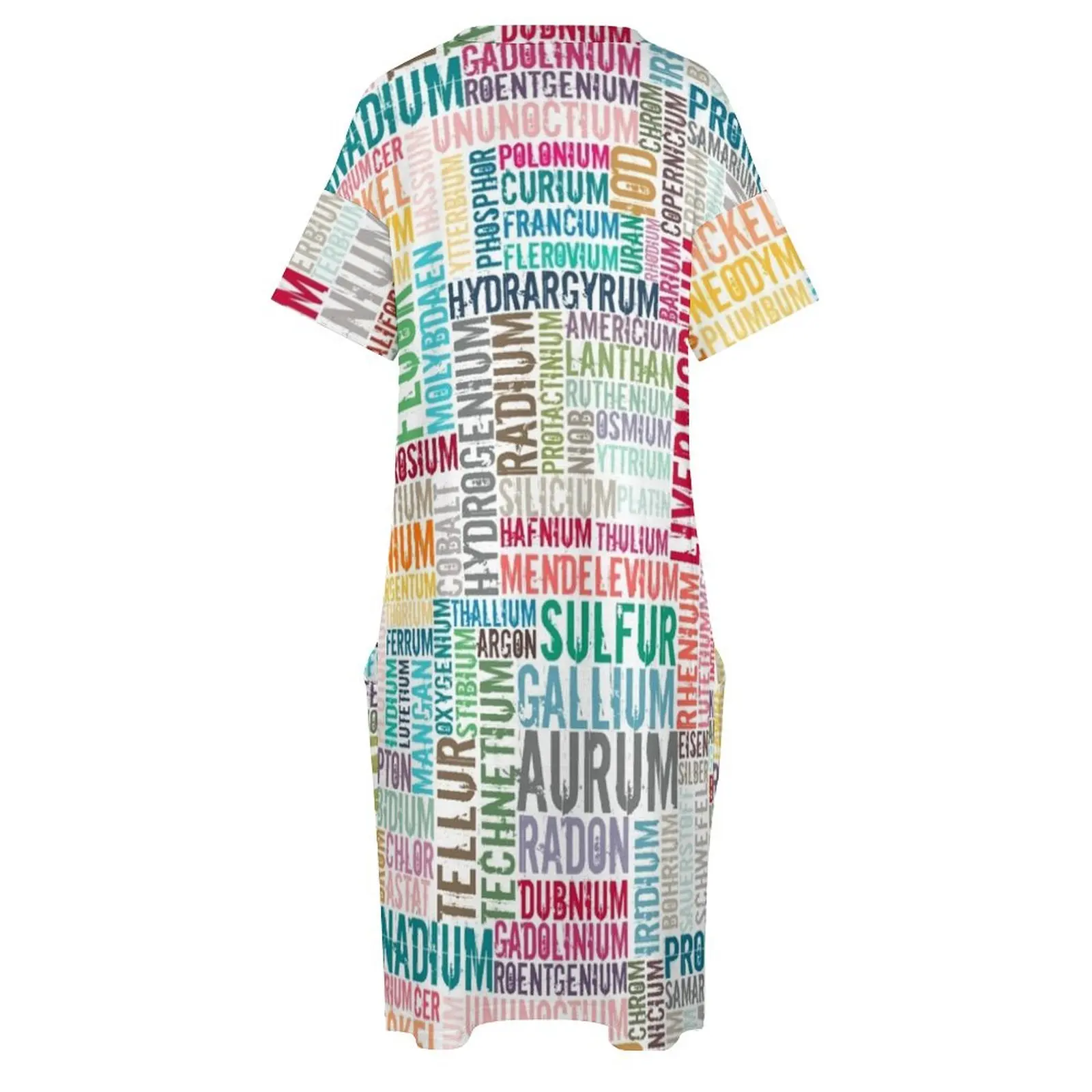 Chemische Elemente в Farbe... Свободное платье с карманами вечерние женские платья для особых