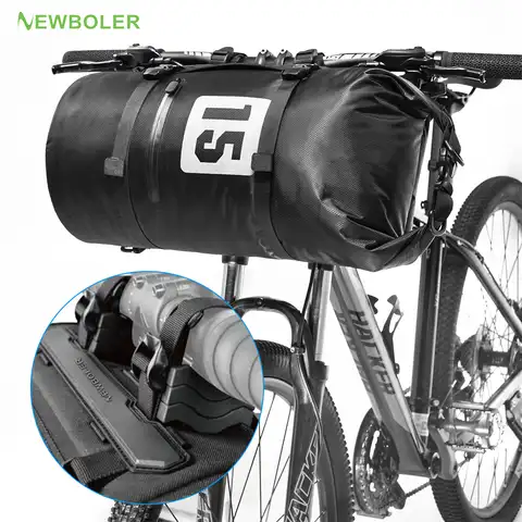 Сумка на руль велосипеда NEWBOLER, водонепроницаемая корзина на руль, 10 л/20 л, аксессуары для велоспорта