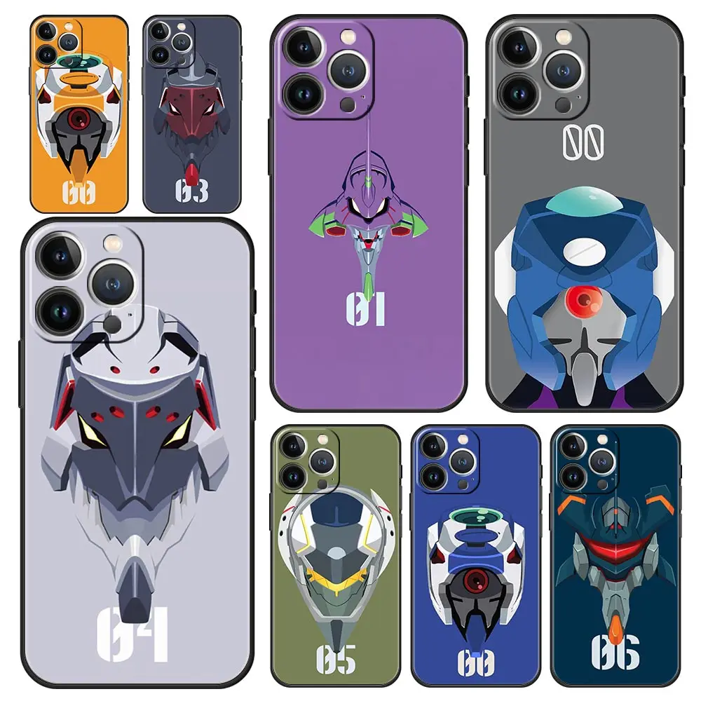

Neon Genesis Evangelion Cartoon Luxury Phone Case For iPhone 13 12 11 Pro MAX XR X SE XS 7 8 Plus iPhone13 Mini Soft Matte Cover