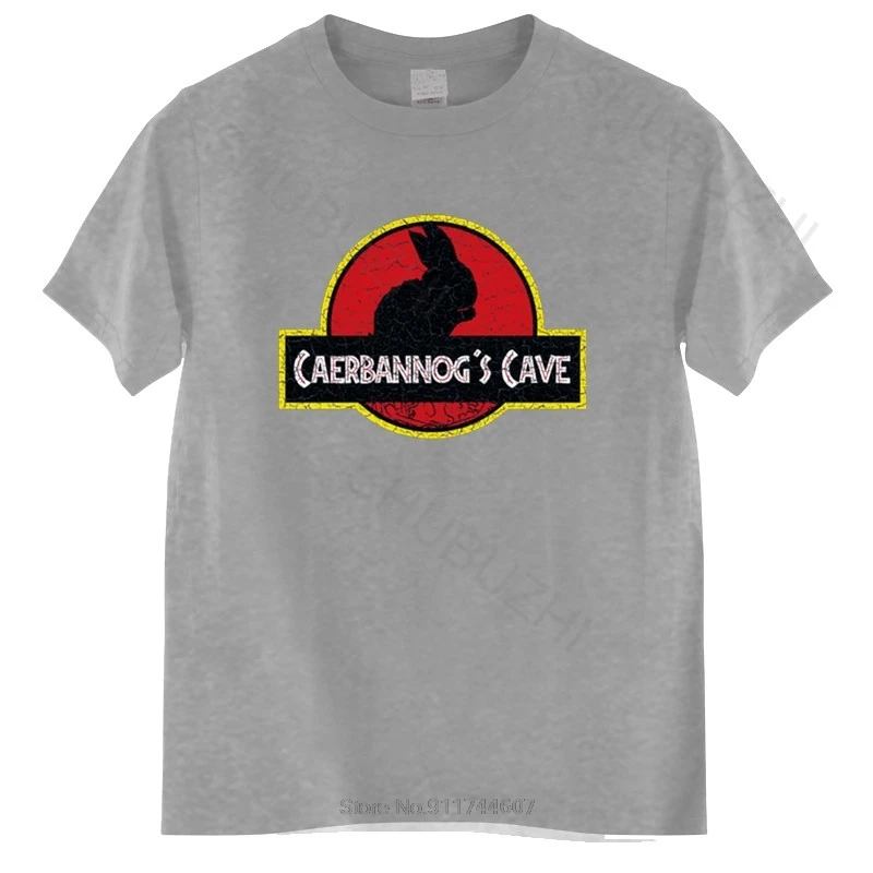 

Cotton Tshirt Men Crew Neck Tops Caerbannogs Cave T Shirt Killer Monty Fun Python Rabbit And The Holy Grail summer teeshirt