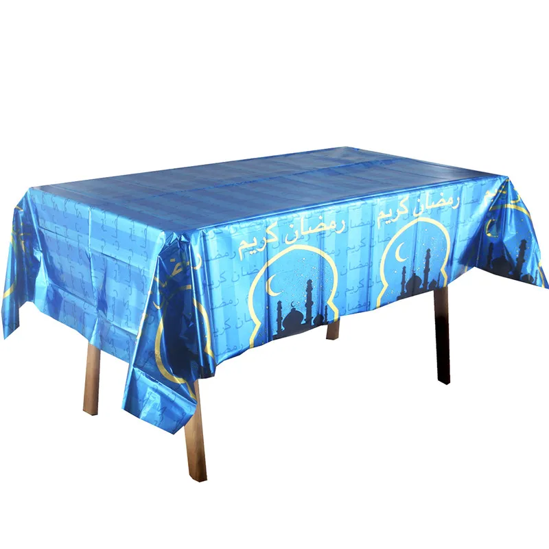 1 шт. одноразовая скатерть EID Mubarak 2024 мусульманская лампа Рамадан кареем Eid Al-Fitr