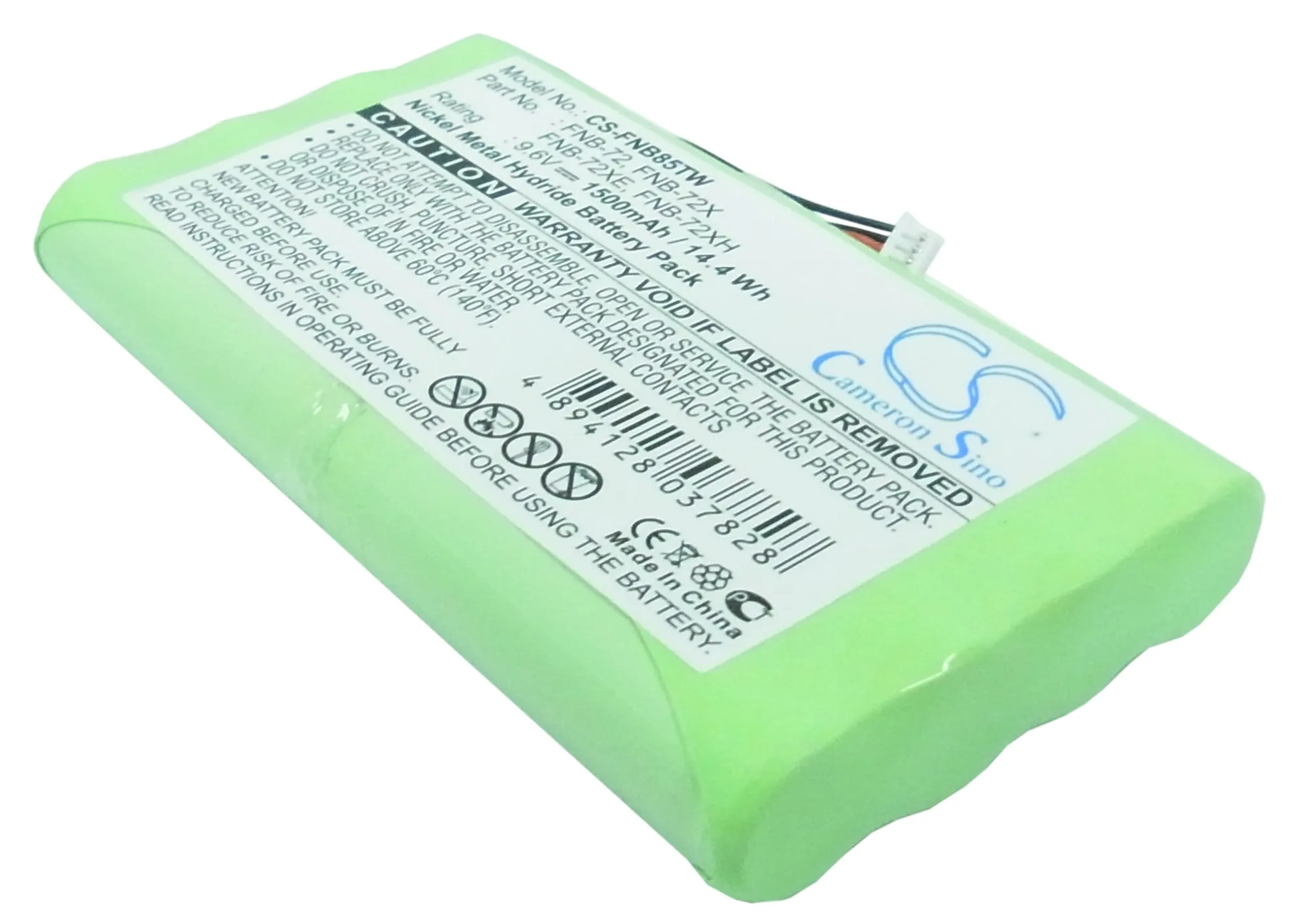 

CS 1500mAh / 14.40Wh battery for Vertex FT-817, FT-817ND FNB-72, FNB-72x, FNB-72xe, FNB-72xh, FNB-72xx, FNB-85