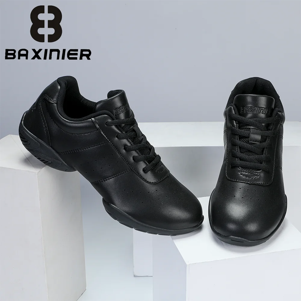 Фото BAXINIER белые танцевальные кроссовки для девочек, детская тренировочная обувь для тенниса, молодежная обувь для соревнований, легкая мягкая поддержка №4