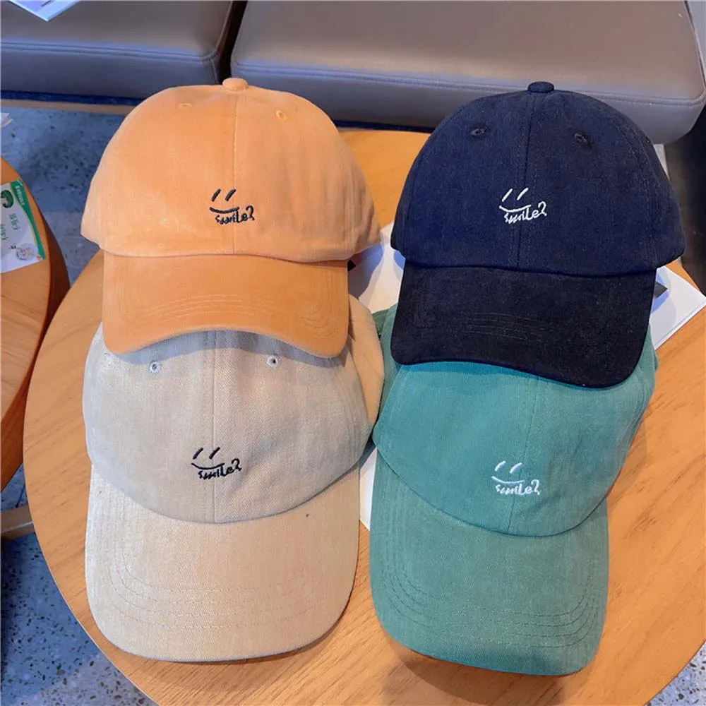 

Кепка От Солнца в Корейском стиле для мужчин и женщин, простая бейсболка в стиле хип-хоп, с вышивкой, спортивные кепки, на лето