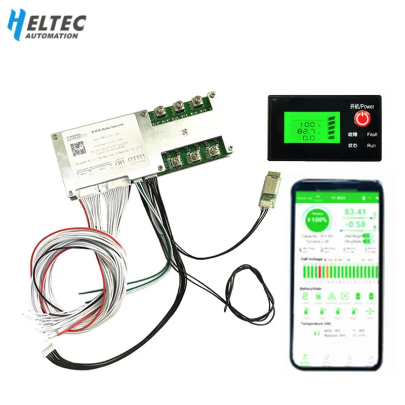 

Heltec Smart BMS 4S LiFePo4 12V 24V 48V 50A 100A 200A Li-Ion LTO 3S 4S 8S 10S 12S 13S 16S 24S bms balance APP LCD RS485