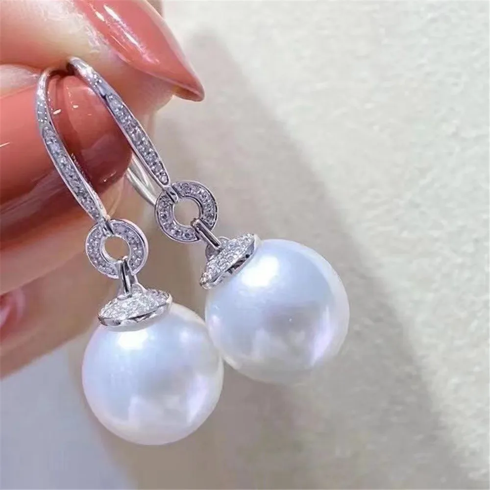 

S925 Sterling Silver Pearl Beads Stud Earrings Setting Base Diy Jewelry Making Findings&Components