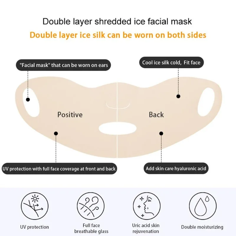 Маска для лица с защитой от УФ-лучей