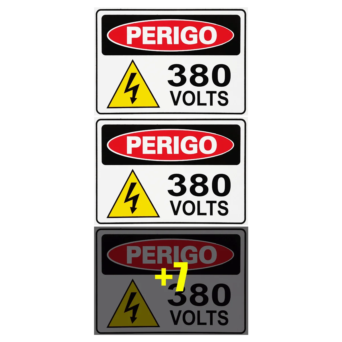 

Combo 10 Signs Danger 380 Volts 30x20 Access-S-217/4 F9e