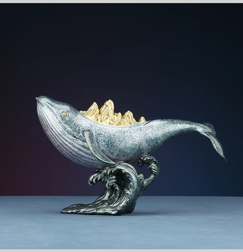 

Colorful Copper Whale Decoration Creative Home Decoration Living Room Entrance Office Opening Gifts Decoration