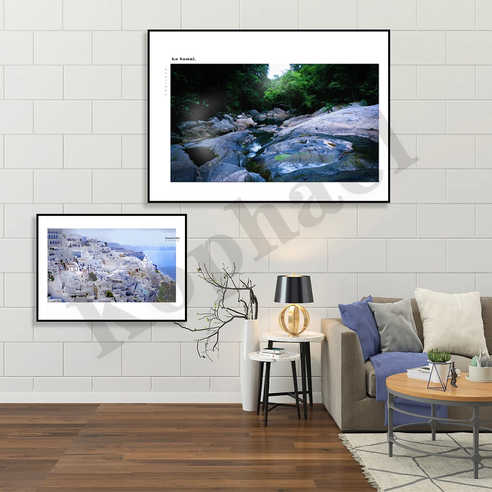 Настенный постер KOPHAEL &quotКоха Самуй Таиланд. Ко Фарган. Санторини. Венеция. Халун