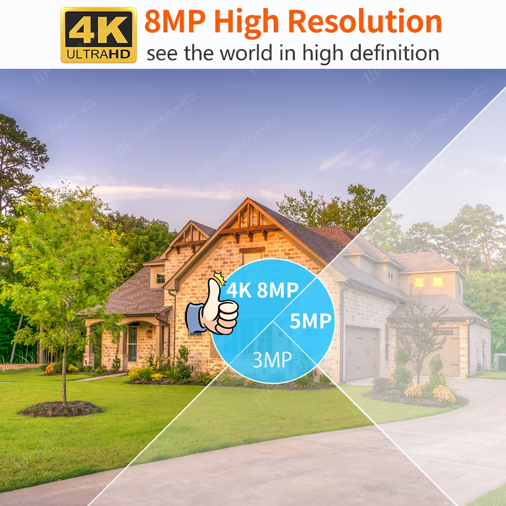 8MP 4K PTZ Беспроводная IP-камера WiFi Наружная камера видеонаблюдения Mini 4MP AI