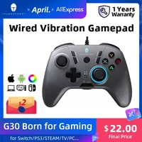 thunderobot g30 wired vibration gamepad joystick controller for switch windows pc ps3 steam phone tv game controller joypad
