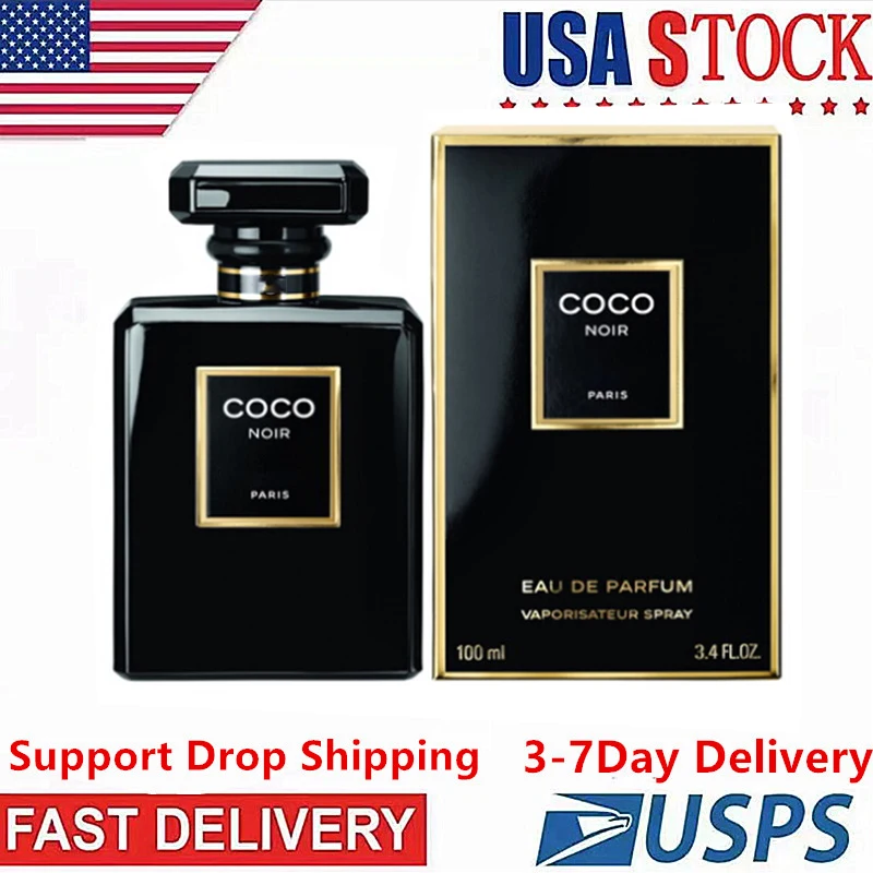 

Бесплатная доставка в США в течение 3-7 дней, оригинальные парфюмы Coco Noir для женщин, долговечные женские парфюмы для женщин