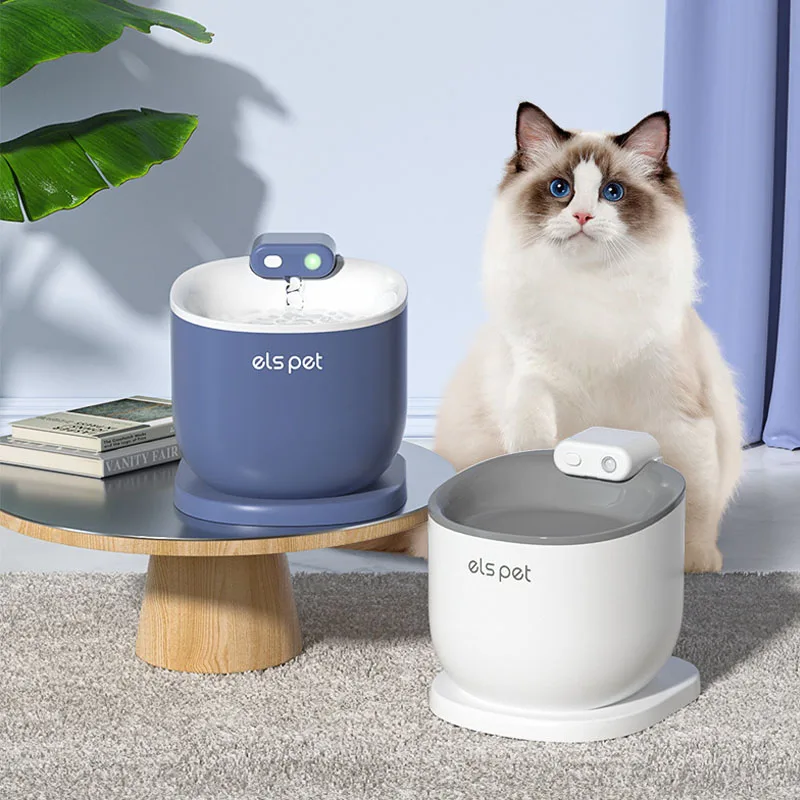 

Pet Water Dispenser Cat Water Dispenser 2.5L Wireless Automatic Circulation Pet Running Water for Dog White Blue Water Feeder