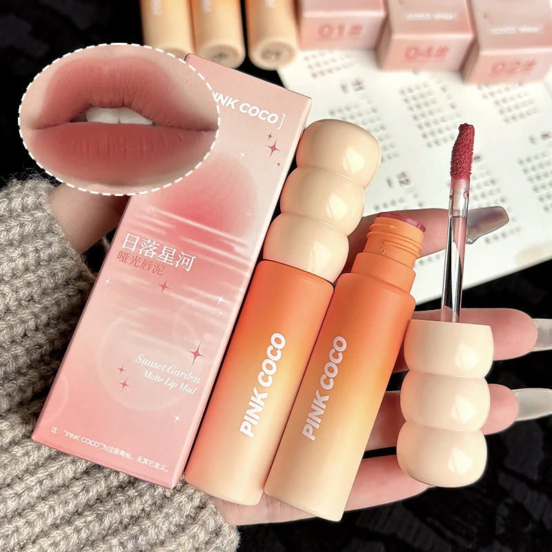 Губная помада губная матовая бархатная туманная Осенняя С закатом Звездная