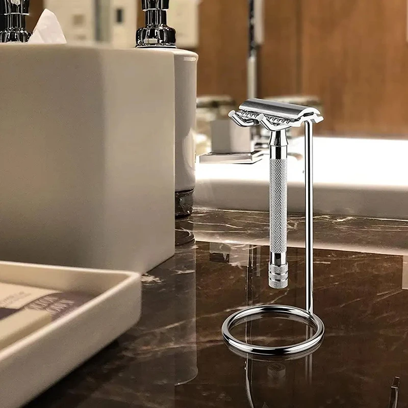 Мужская металлическая подставка для кистей бритья основание бритвы