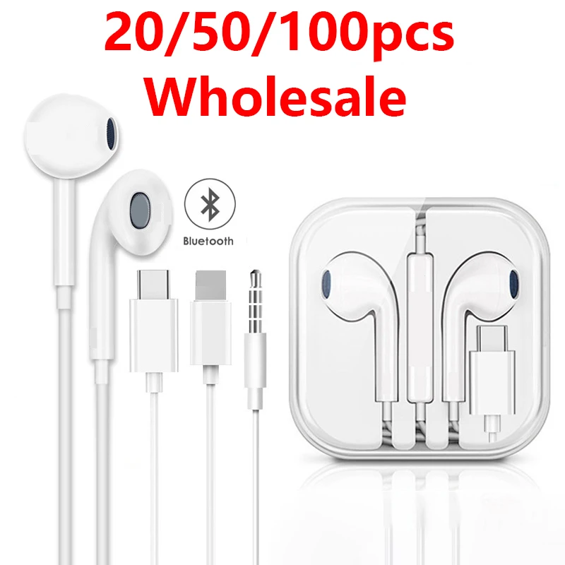 

Проводные наушники для iPhone 14, 13, 12, DAC, Type-C, 100 мм, 20/50/3,5 шт.