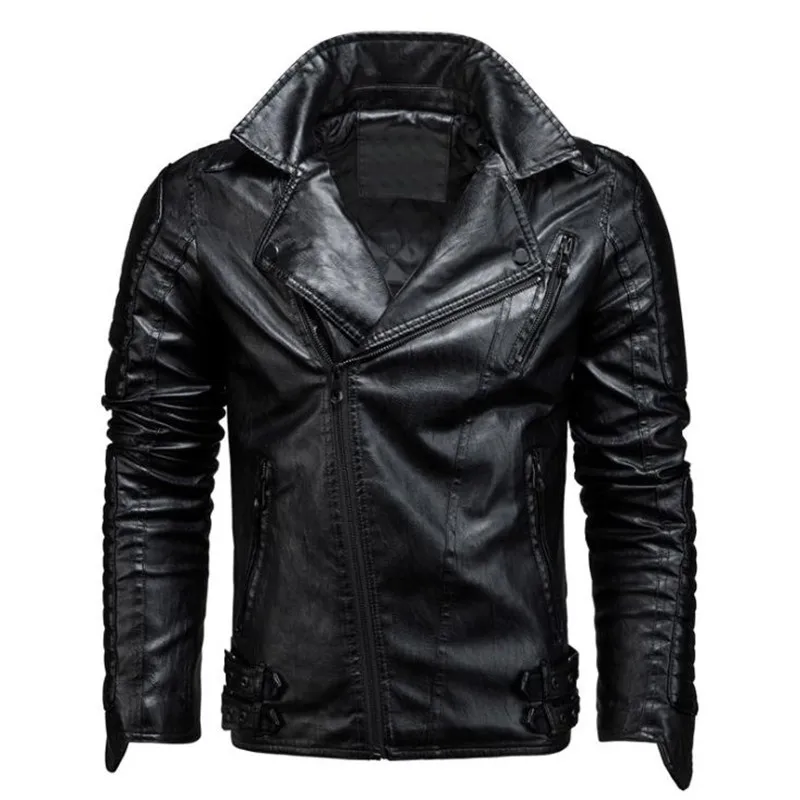

Motorcycle PU Jacket Mens Winter Autumn Fashion Leather Jackets Male Slim Warm Outwear Thicken Clothing Coat male