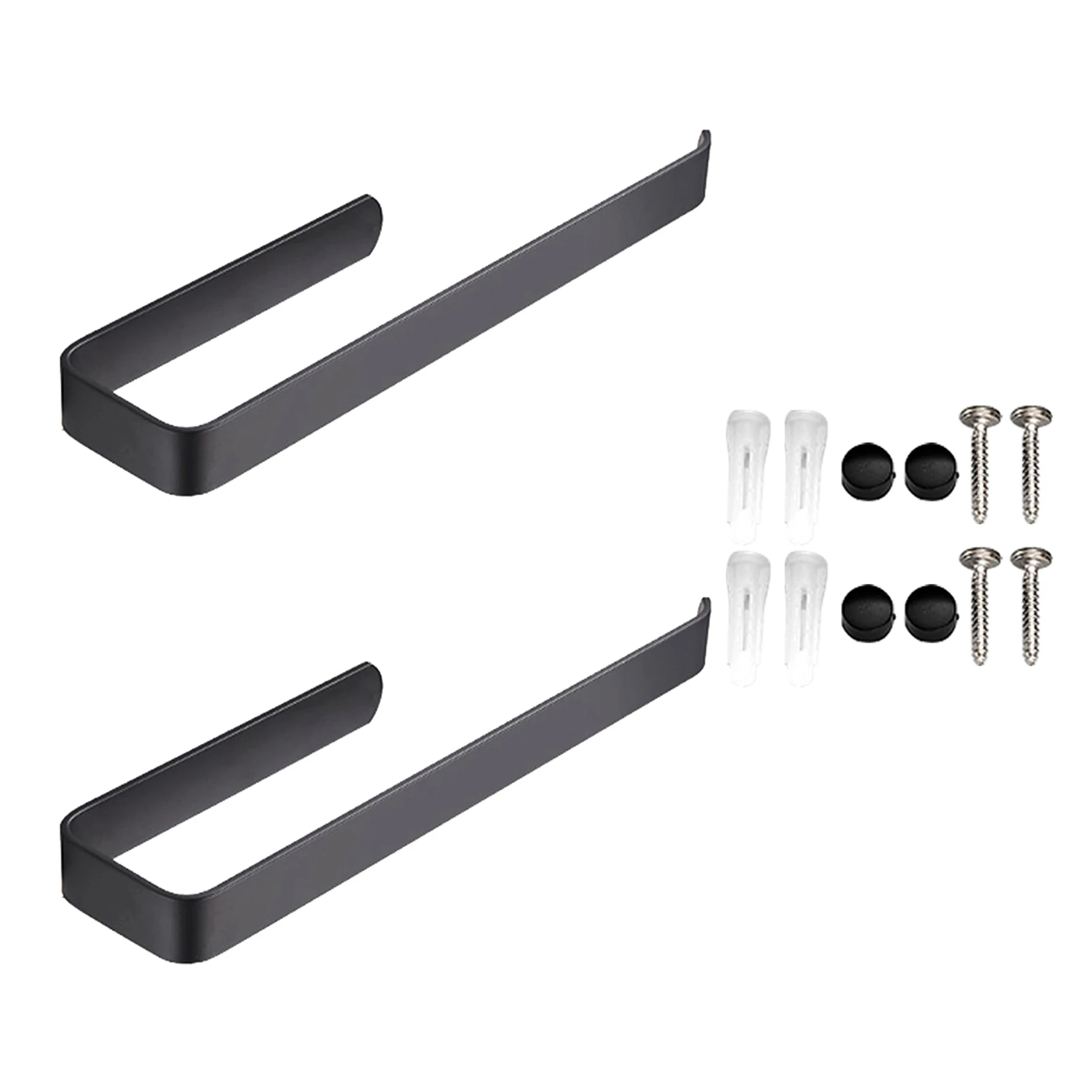 

2pcs Hotel Bathroom Storage Organizer Towel Kitchen Wall Mounted Easy Install Space Aluminum Toilet Paper Holder Multifunction