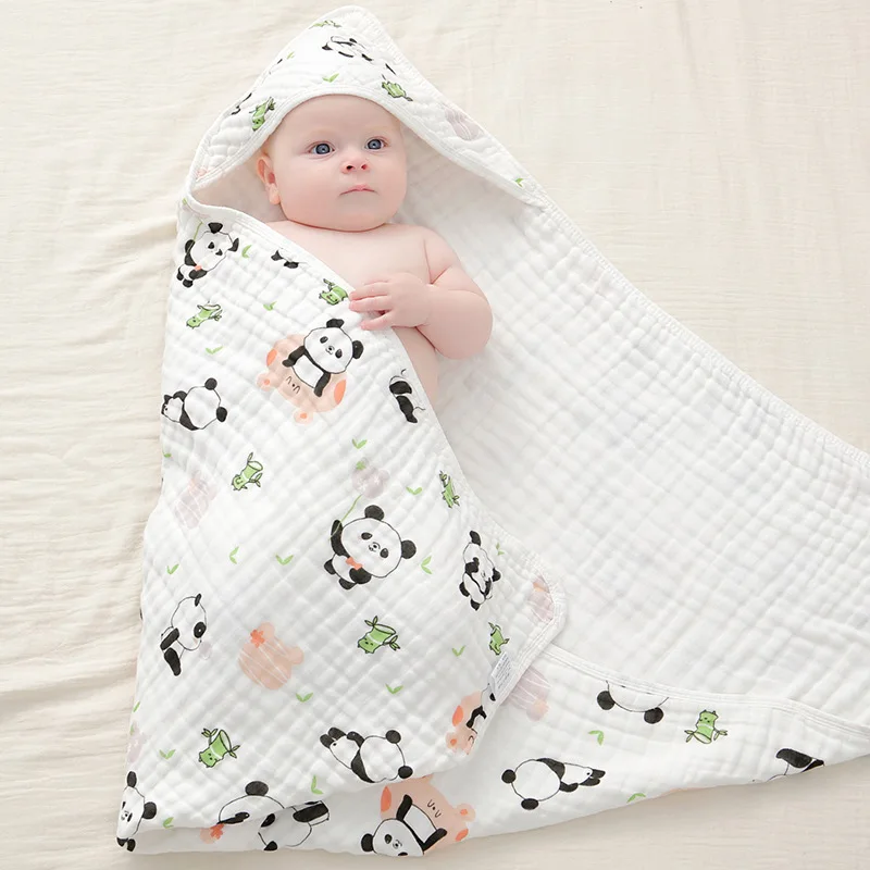 

Four Season Newborn Baby Six-Layer Cotton Wrap Blanket Quilt Infant Swaddling Anti-Startle Sleeping Bag Baby Bath Towel Stuff