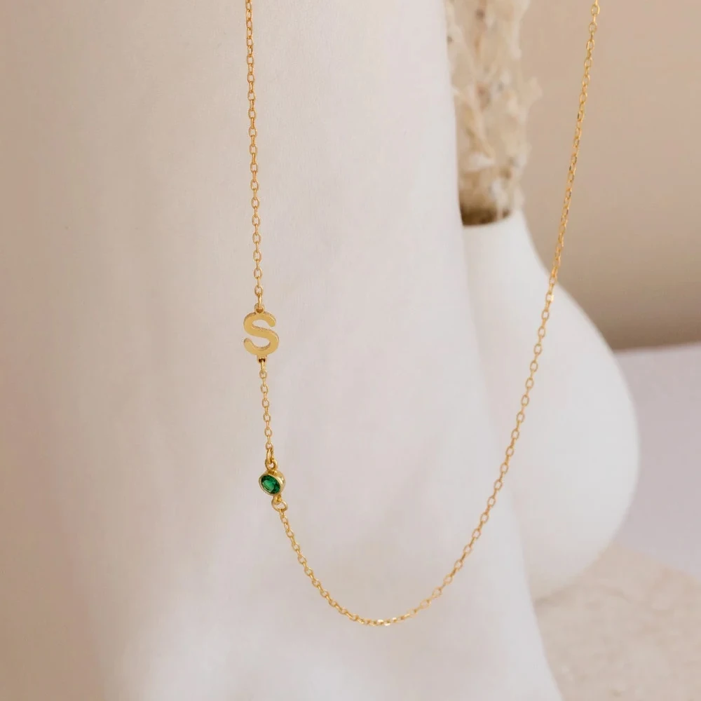 EManco подвеска из нержавеющей стали с буквенным именем ожерелье 26 букв пэчворк