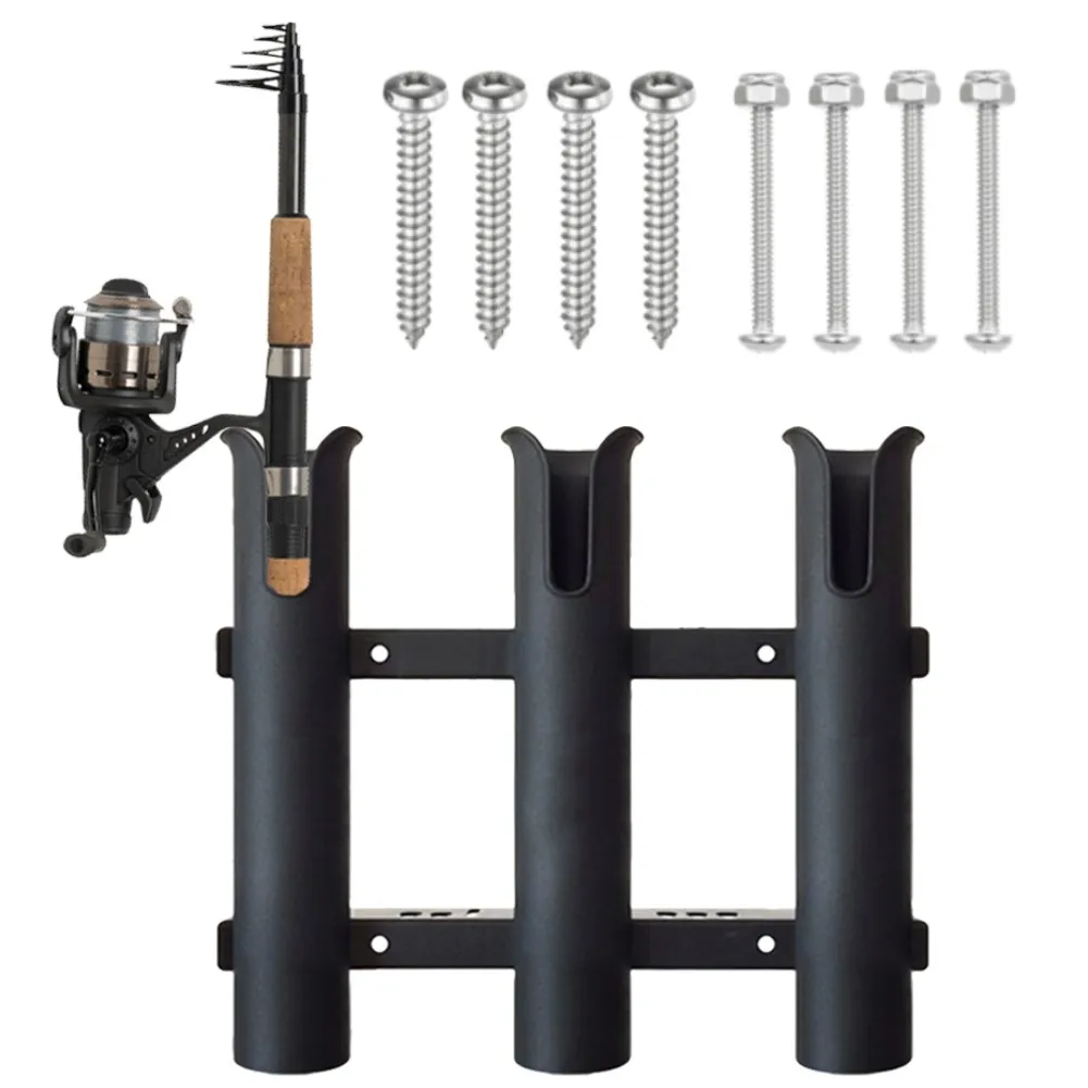 

Пластиковые стеллажи для удочек с 3 трубками, держатель, трубчатый кронштейн для лодки, морской рыбалки, Каяка, лодки, яхты