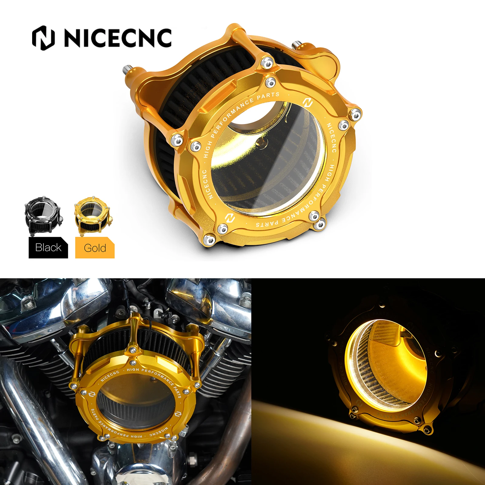 Для Harley Touring воздушный фильтр очиститель Впускной с резьбой для Road King CVO