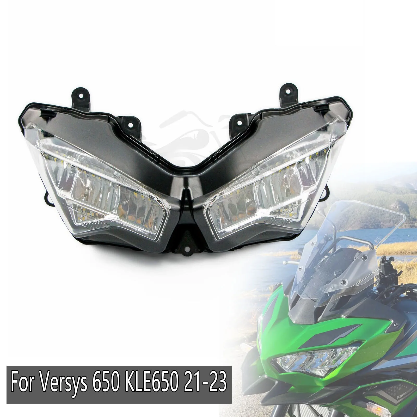 

Motorcycle LED Head Light Fit For 2021 - 2023 KAWASAKI Versys 650 KLE650 Headlight Front Headlamps Assembly KLE 650 2022