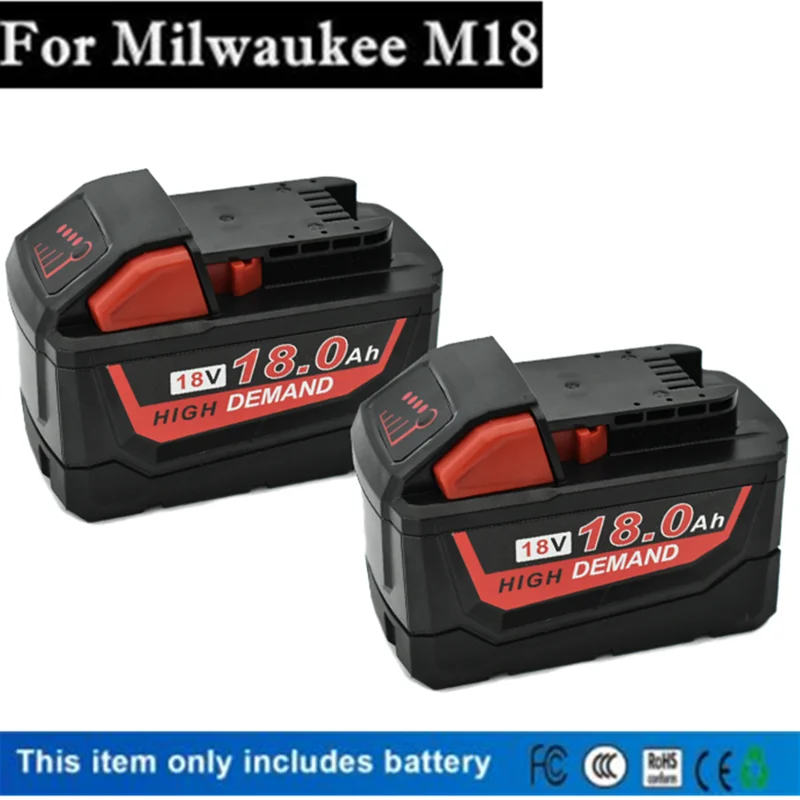 

18 в Milwaukee M18 48-11-1815 48-11-1850 2646-20 2642-21ct service M18 аккумулятор + зарядное устройство 18 в 18000 мАч литий-ионный аккумулятор