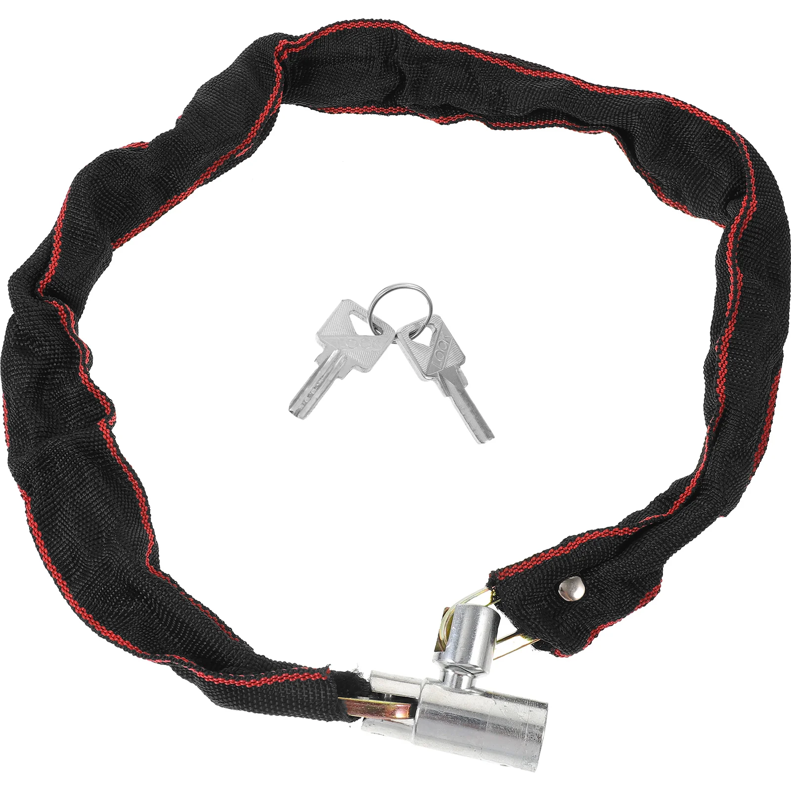 

80CM Cable Lock Heavy Duty Braided Stainless Steel Cable Lock for Outdoor Cycling Security (Black)