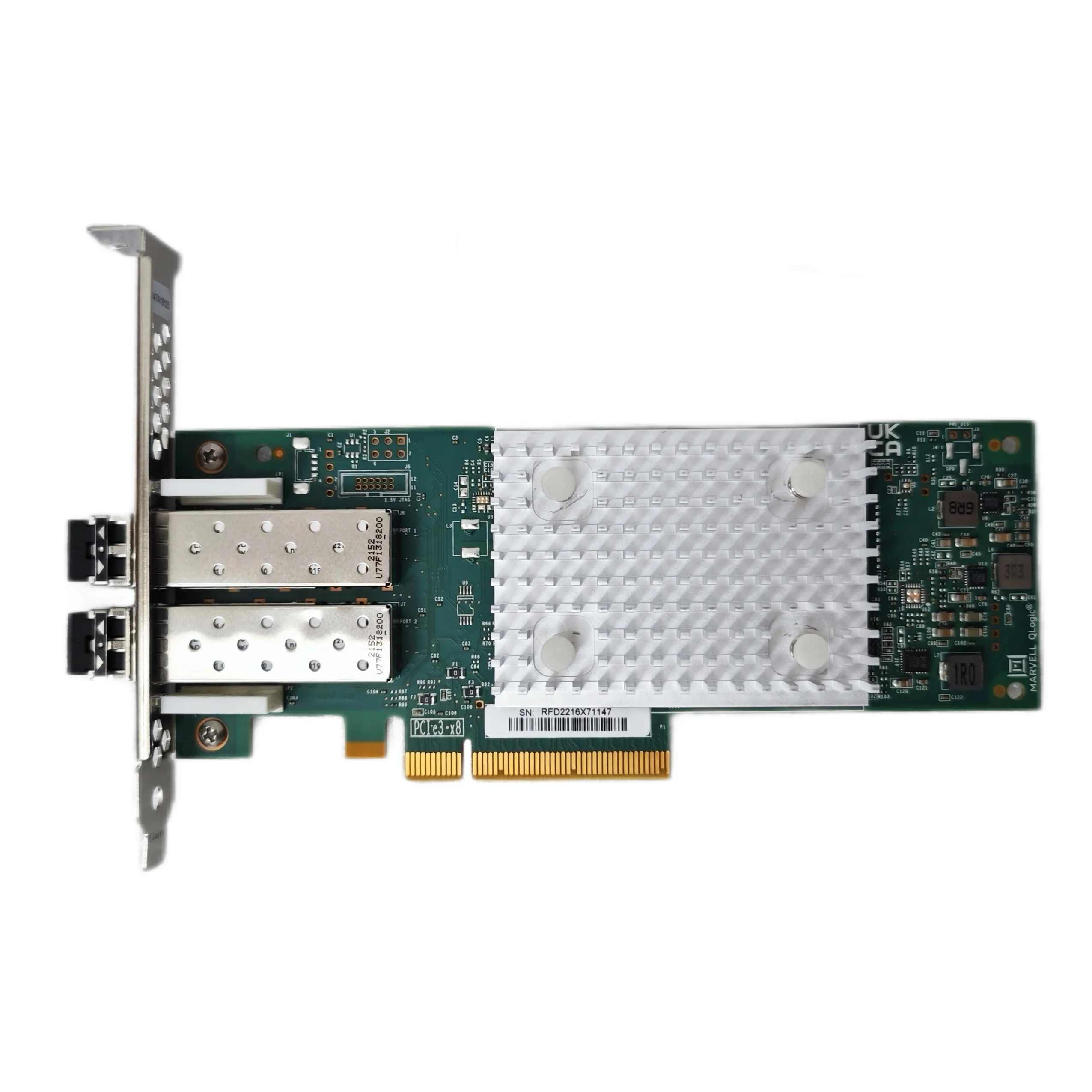 Фото QLogic Новый QLE2742-SR-CK PCIe3.0 X8 2-портовый 32GFC SR-Optic SFP+ Fibre Channel HBA в наличии 00YK542 №1