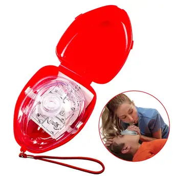 Emergency First Aid Mask Rescue CPR Mask Resuscitator One-Way Valve CPR Face Shield Survival Training Mask Car Bus Survival Gear 1