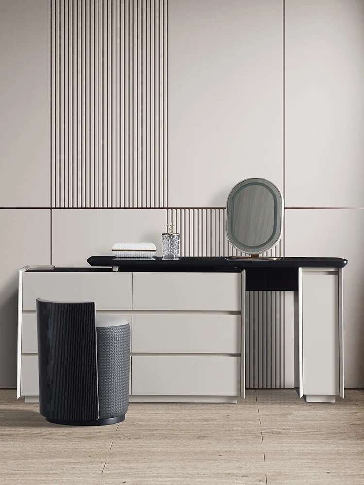 

Minimalist dresser storage cabinet integrated retractable large family living room light luxury porch cabinet bucket cabinet