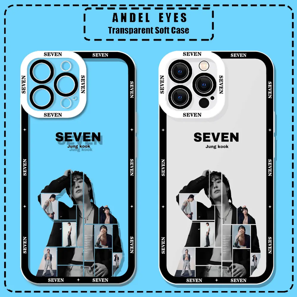 Чехол для телефона Singer J-Jungkook Jeon Seven Gold iPhone 16 15 Pro Max 14 Plus 12 13 Mini 11 прозрачный чехол