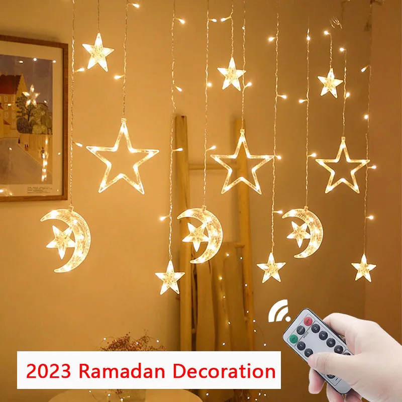 

Christmas Decoration LED String Lights 2022 New Year Garland Curtain Festoon for Home Xmas Tree Ornaments for Home Ramadan Decor