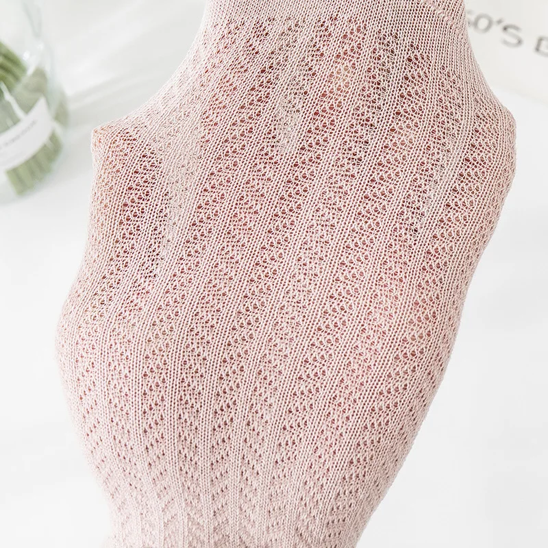 HSS Brand Women's Socks Summer Thin Section Morandi Cute Japanese Hollow Breathable Mesh Socks